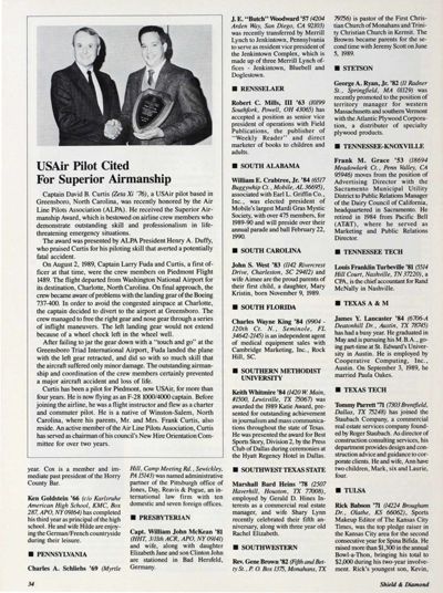 USAir Pilot Cited For Superior Airmanship